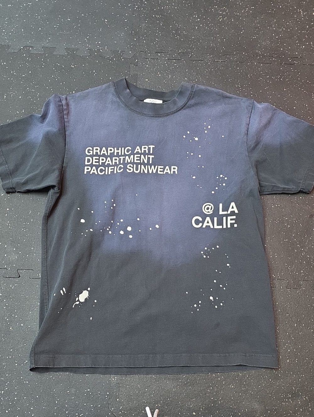 Pacific Sunwear Navy T-Shirt with White Graphic Text